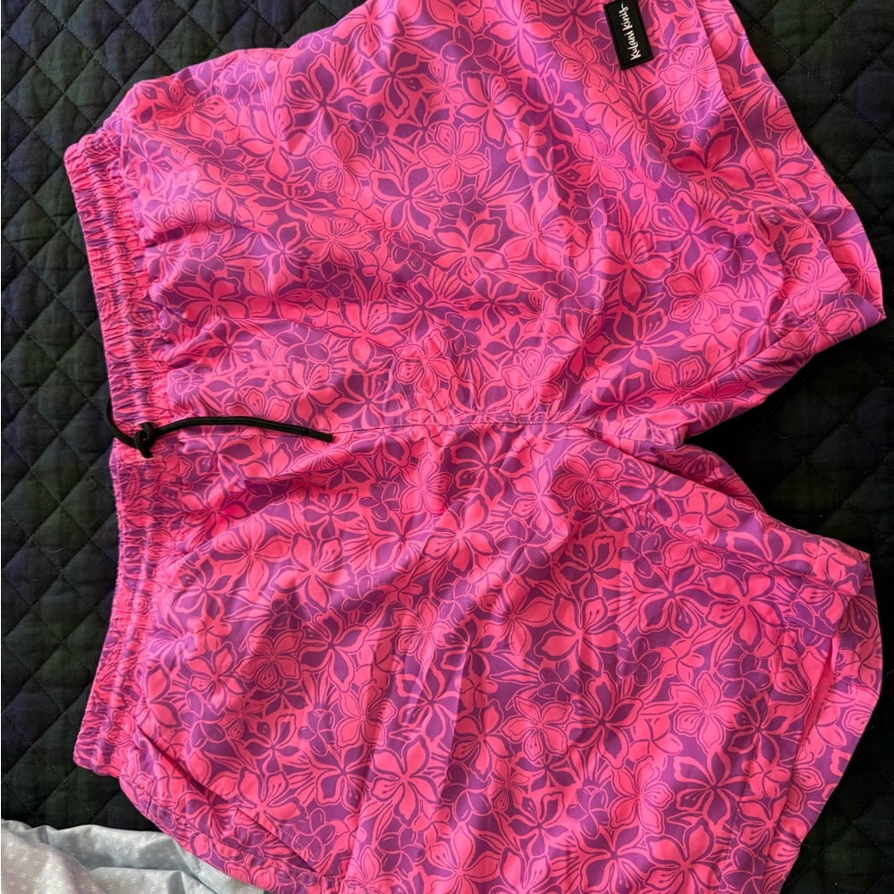 Kulani Kinis Pink Floral Men’s Swim Board Shorts